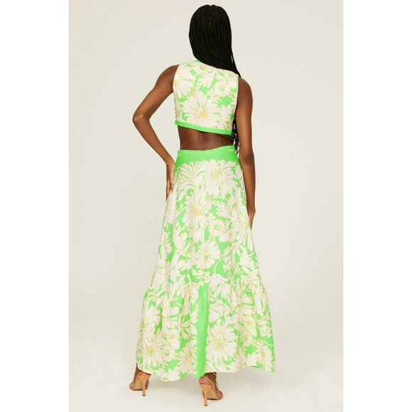 R-201. Sandro Ludmila Cutout Dress Green US 4 - Picture 3 of 5